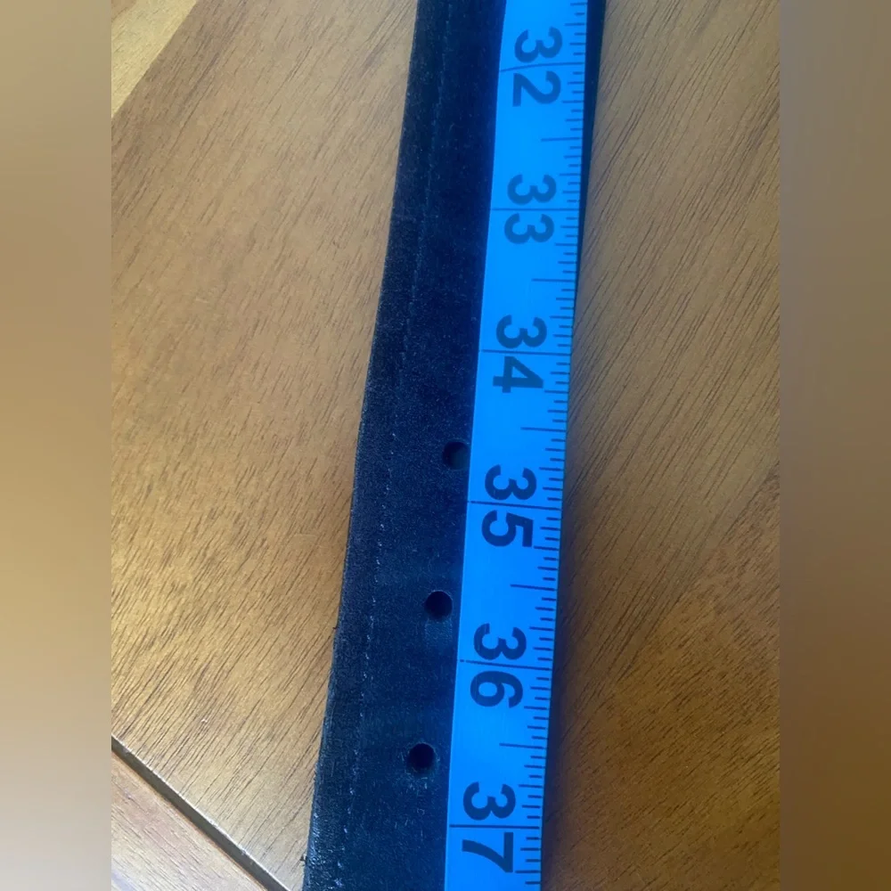 Salvatore Ferragamo Navy Blue Suede Belt Classic Design